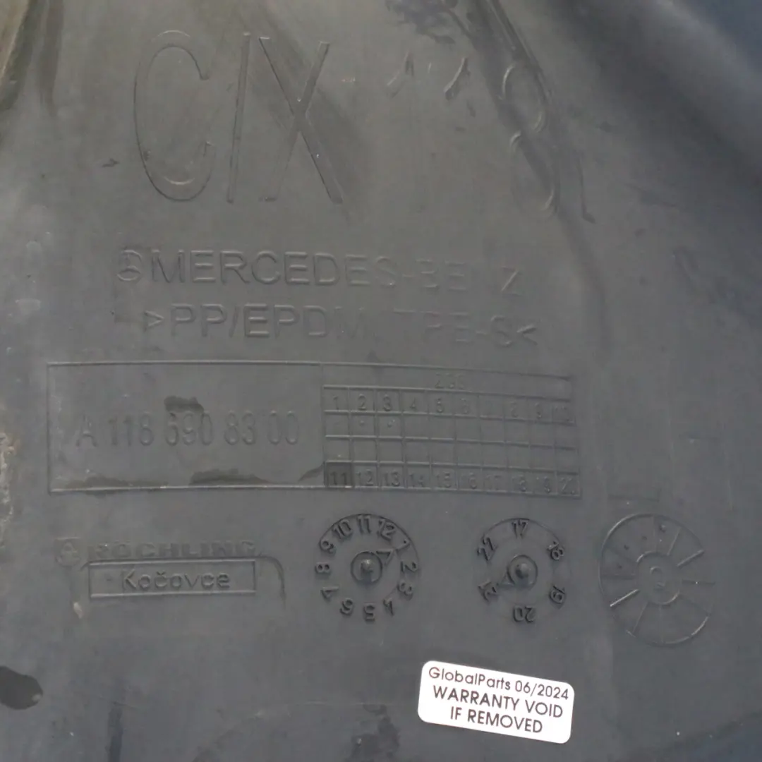 Mercedes CLA C118 Coupe Cubre Paso de Rueda Delantero Izquierdo Trasero Pieza - SKU A1186908300 - Número de pieza A1186908300