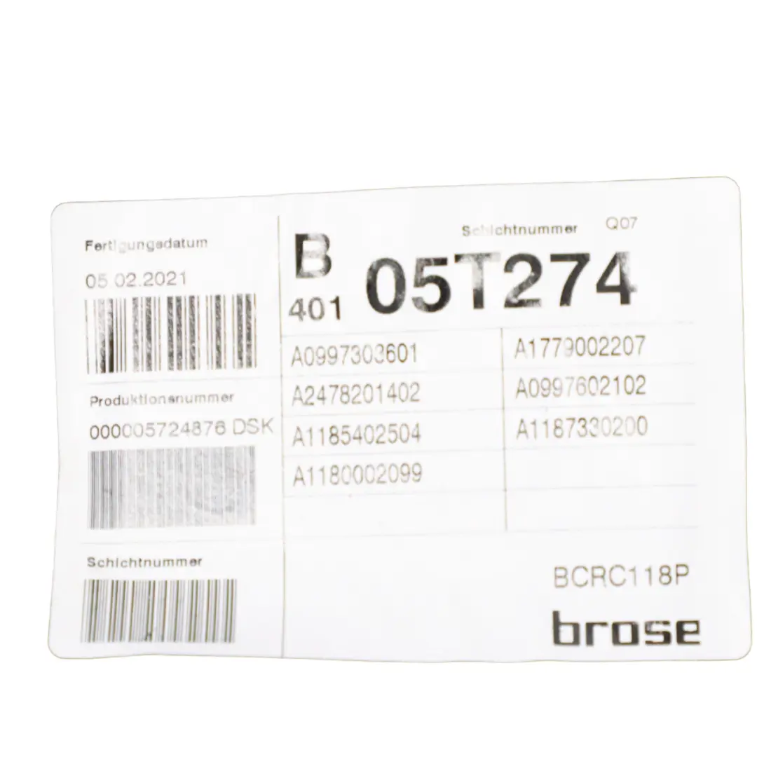 Coupé Lève-Vitre Porte Arrière Gauche pour Mercedes CLA C118 à propos du numéro de pièce A1187300501 Mercedes CLA C118 Coupé Lève-Vitre Porte Arrière Gauche - SKU A1187300501 - Numéro de pièce A1187300501