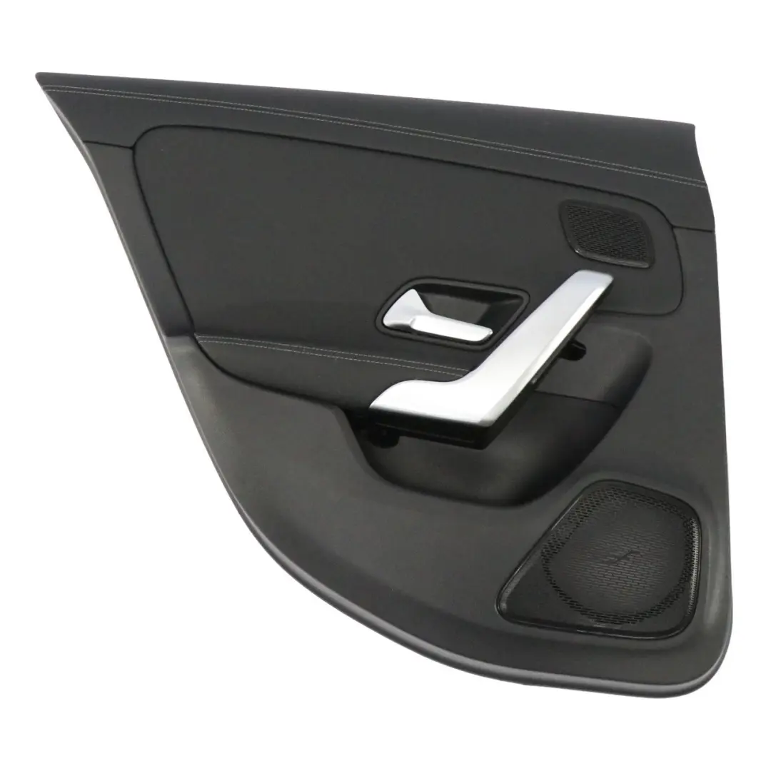 Hintere Tür Karte links Trim Panel Cover Leder Schwarz für Mercedes CLA C118 mit Teilenummer A1187309700 Mercedes CLA C118 Hintere Tür Karte links Trim Panel Cover Leder Schwarz - SKU A1187309700 - Teilenummer A1187309700