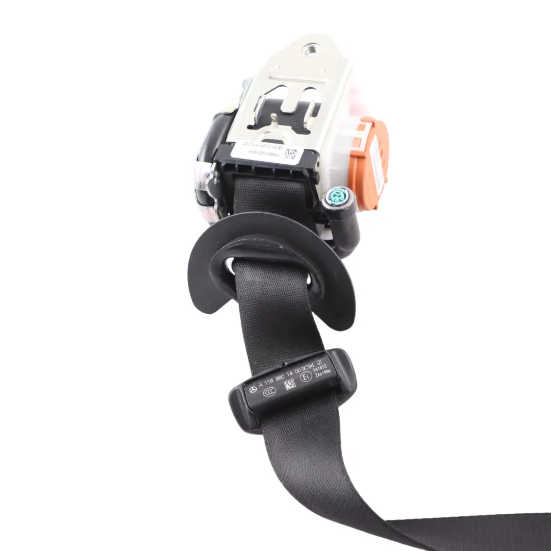 Mercedes W177 Seat Belt Front Right O/S Upper Seatbelt Black - SKU A1188601400 - Part number A1188601400