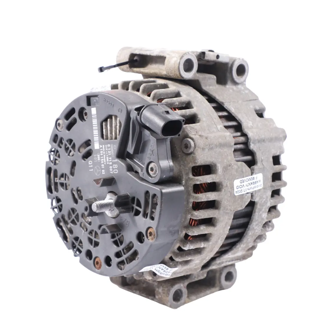 Mercedes W204 C63 AMG M156 Motore Alternatore Generatore BOSCH 180A - SKU A1561540102 - Numero di parte A1561540102