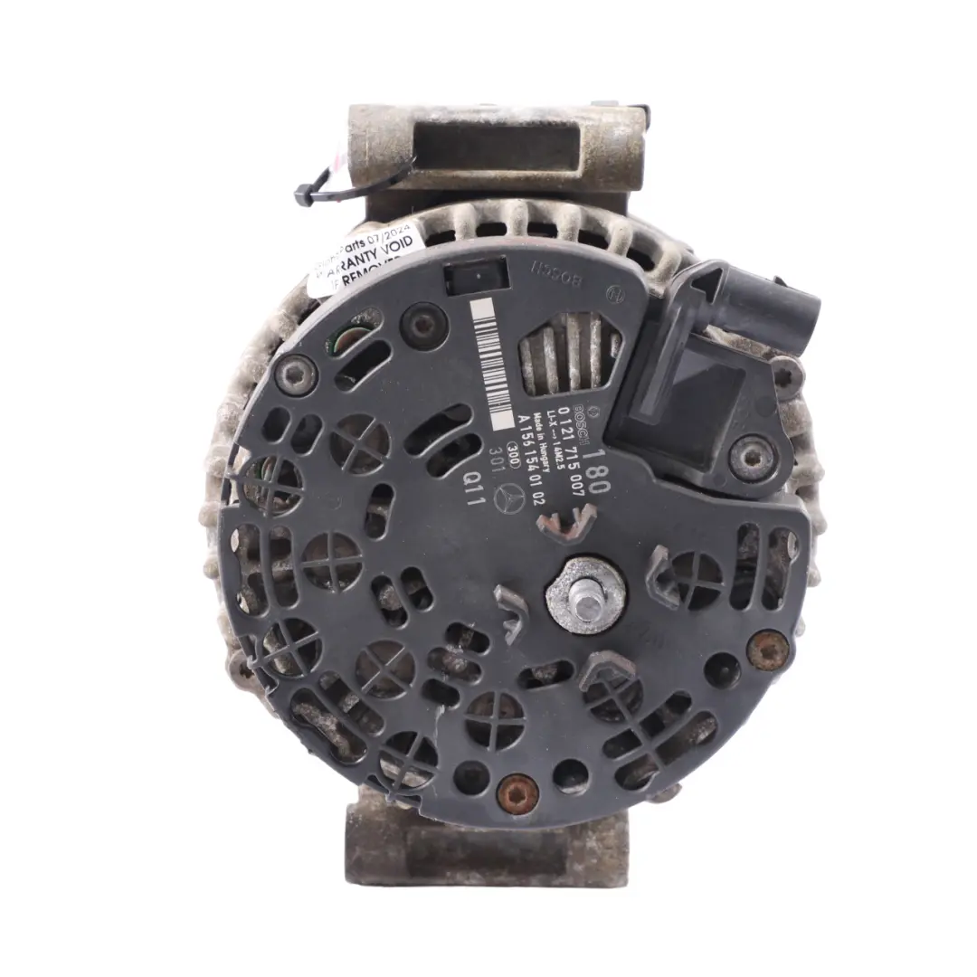 Mercedes W204 C63 AMG M156 Motore Alternatore Generatore BOSCH 180A - SKU A1561540102 - Numero di parte A1561540102
