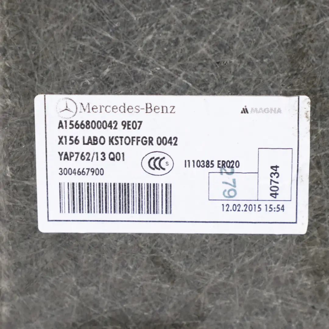 Mercedes GLA X156 Kofferraumauskleidung Abdeckung Matte Schwarz - SKU A1566805400 - Teilenummer A1566805400