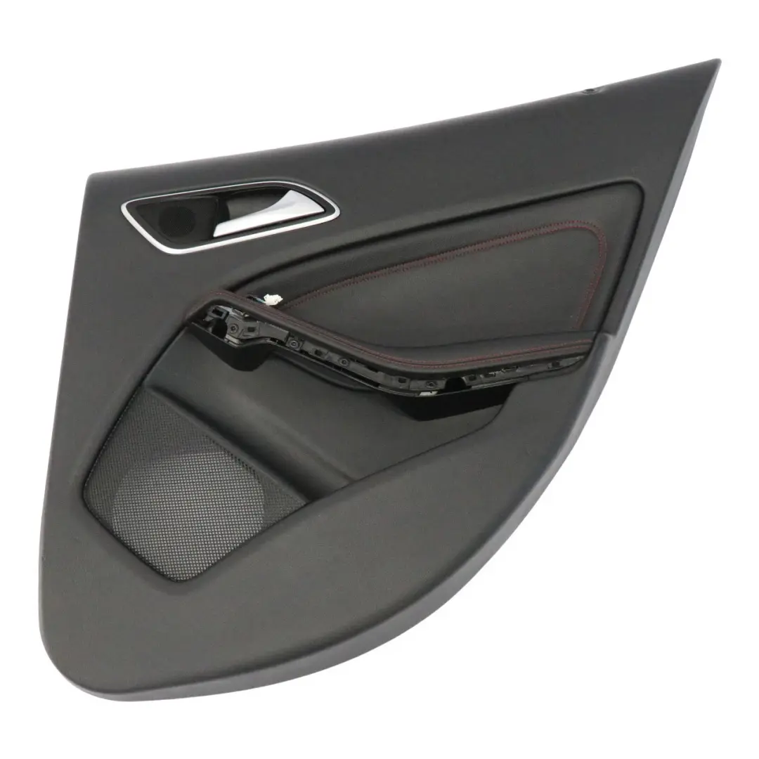 Pannello porta posteriore destro nero rosso cuciture per Mercedes X156 con numero di parte A1567302200 Mercedes X156 Pannello porta posteriore destro nero rosso cuciture - SKU A1567302200 - Numero di parte A1567302200