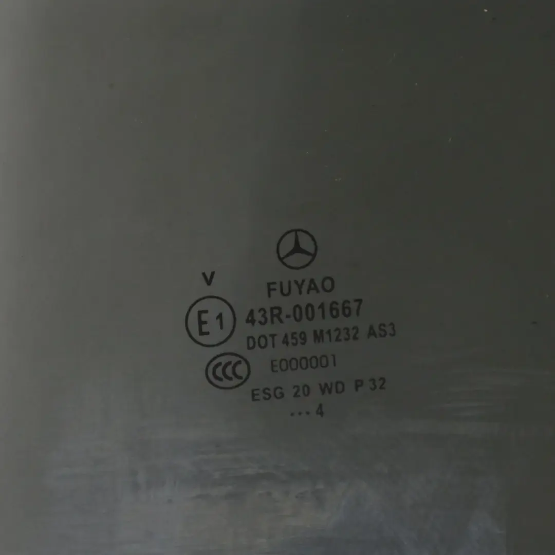 Seiten Scheiben Glas Hinten Links Etönt AS3 für Mercedes X156 mit Teilenummer A1567350310 Mercedes X156 Seiten Scheiben Glas Hinten Links Etönt AS3 - SKU A1567350310 - Teilenummer A1567350310