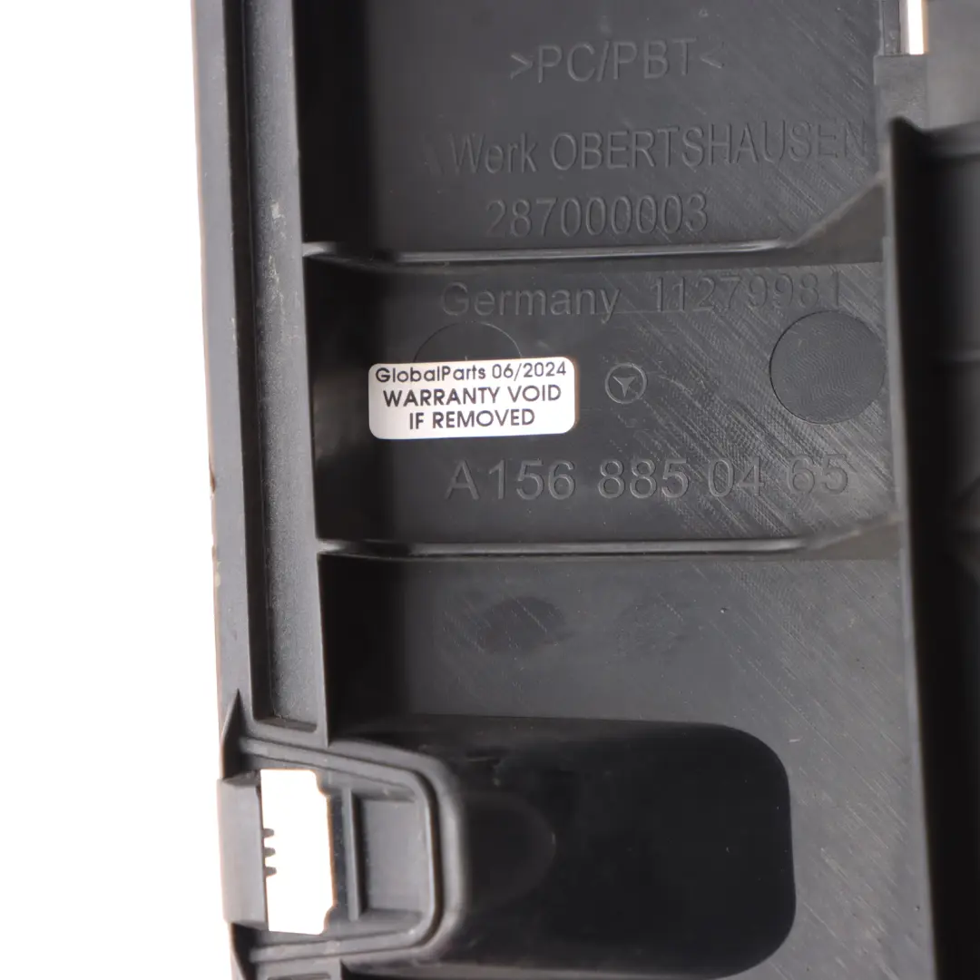 Front Bumper Carrier Top Panel Reinforcement Black to Mercedes GLA X156 with Part number A1568850465 Mercedes GLA X156 Front Bumper Carrier Top Panel Reinforcement Black - SKU A1568850465 - Part number A1568850465