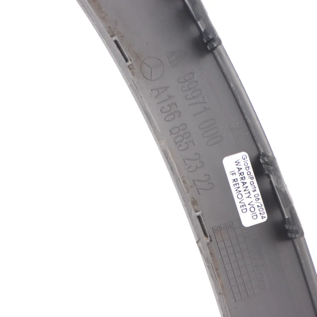Arch Fender Front Left N/S Trim Strip Cover to Mercedes GLA X156 Wheel with Part number A1568852322 Mercedes GLA X156 Wheel Arch Fender Front Left N/S Trim Strip Cover - SKU A1568852322 - Part number A1568852322