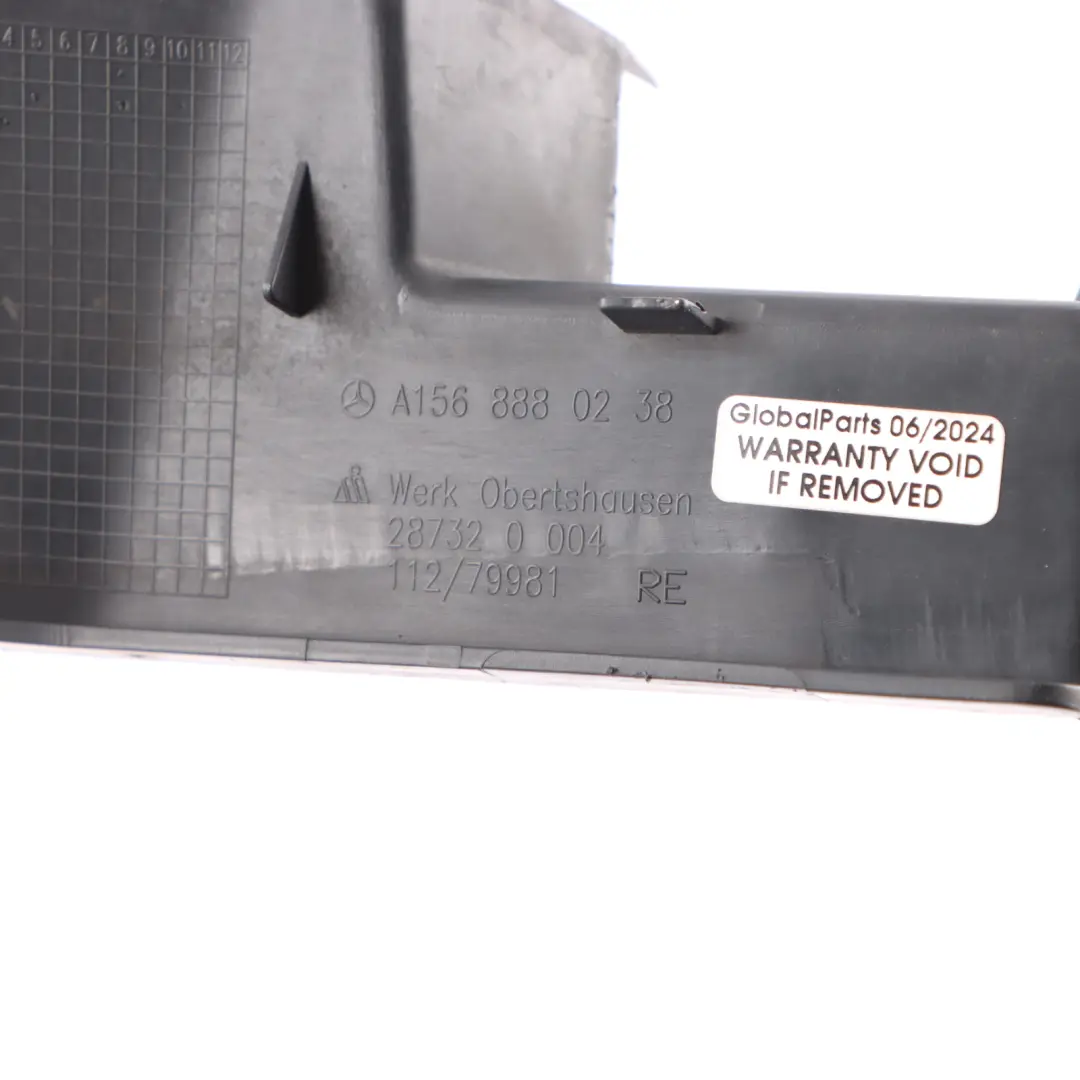 Front Right O/S Radiator Air Guide Airflow Serration to Mercedes X156 with Part number A1568880238 Mercedes X156 Front Right O/S Radiator Air Guide Airflow Serration - SKU A1568880238 - Part number A1568880238