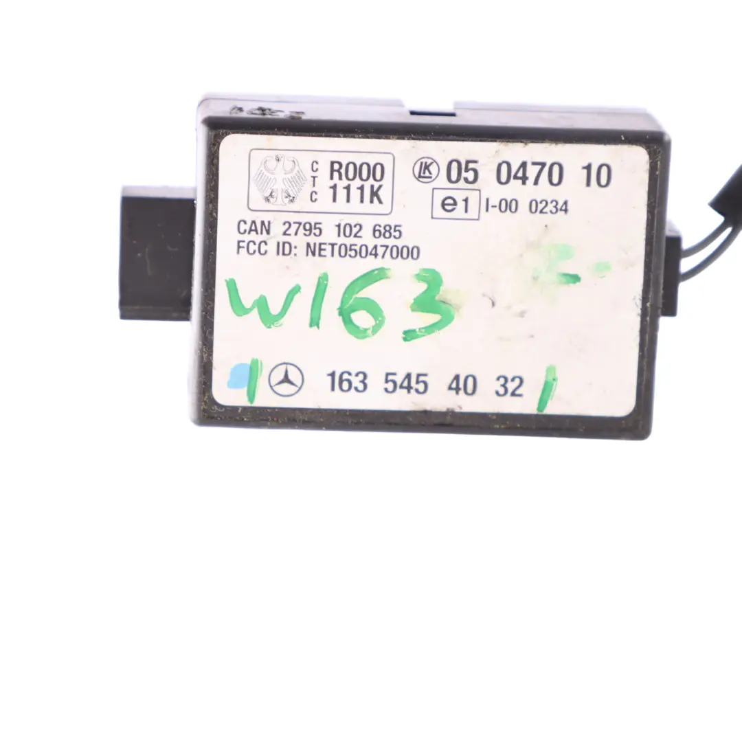 ECU Avviamento Motore Centralina Immobilizatore Anello per Mercedes W163 con numero di parte A1635454032 Mercedes W163 ECU Avviamento Motore Centralina Immobilizatore Anello - SKU A1635454032 - Numero di parte A1635454032