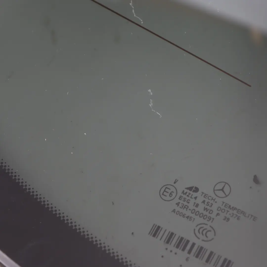 Side Window Rear Left N/S Fixed AS3 ESG to Mercedes ML W164 with Part number A1646700911 Mercedes ML W164 Side Window Rear Left N/S Fixed AS3 ESG - SKU A1646700911 - Part number A1646700911