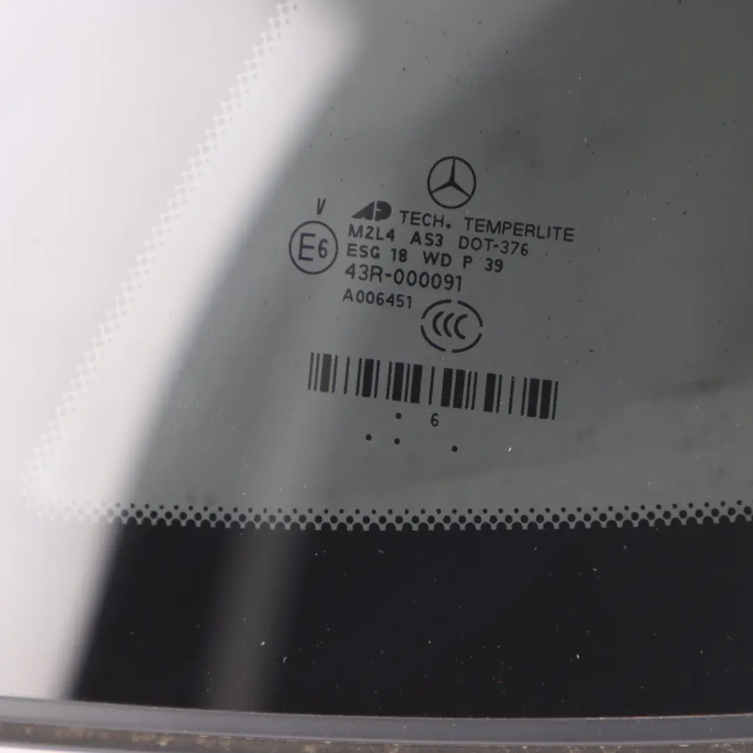 Side Window Rear Right O/S Fixed AS3 ESG to Mercedes ML W164 with Part number A1646701011 Mercedes ML W164 Side Window Rear Right O/S Fixed AS3 ESG - SKU A1646701011 - Part number A1646701011