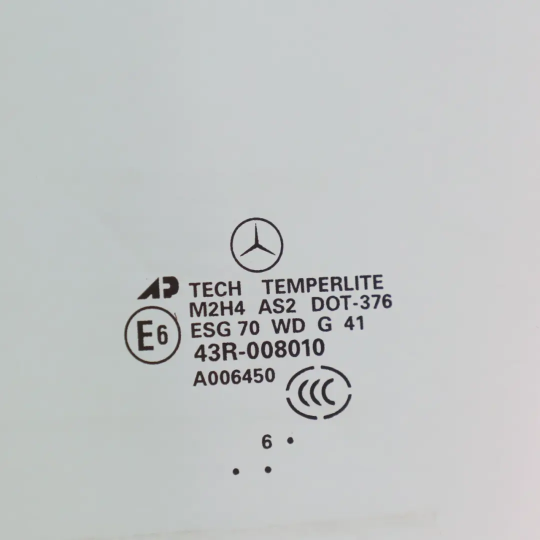 Fenêtre Porte Mercedes ML W164 GL X164 Avant Gauche Verre Vert AS2 pour à propos du numéro de pièce A1647250100 Fenêtre Porte Mercedes ML W164 GL X164 Avant Gauche Verre Vert AS2 - SKU A1647250100-2 - Numéro de pièce A1647250100