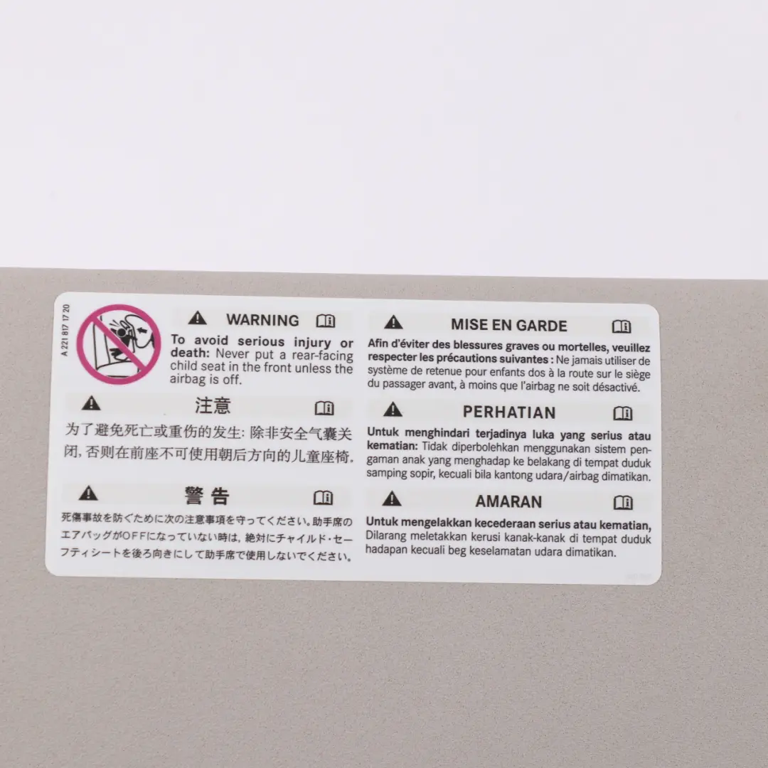 Mercedes W164 Copertura aletta parasole Specchietto sinistro Grigio A1648101310 - SKU A1648102310-3 - Numero di parte A1648102310