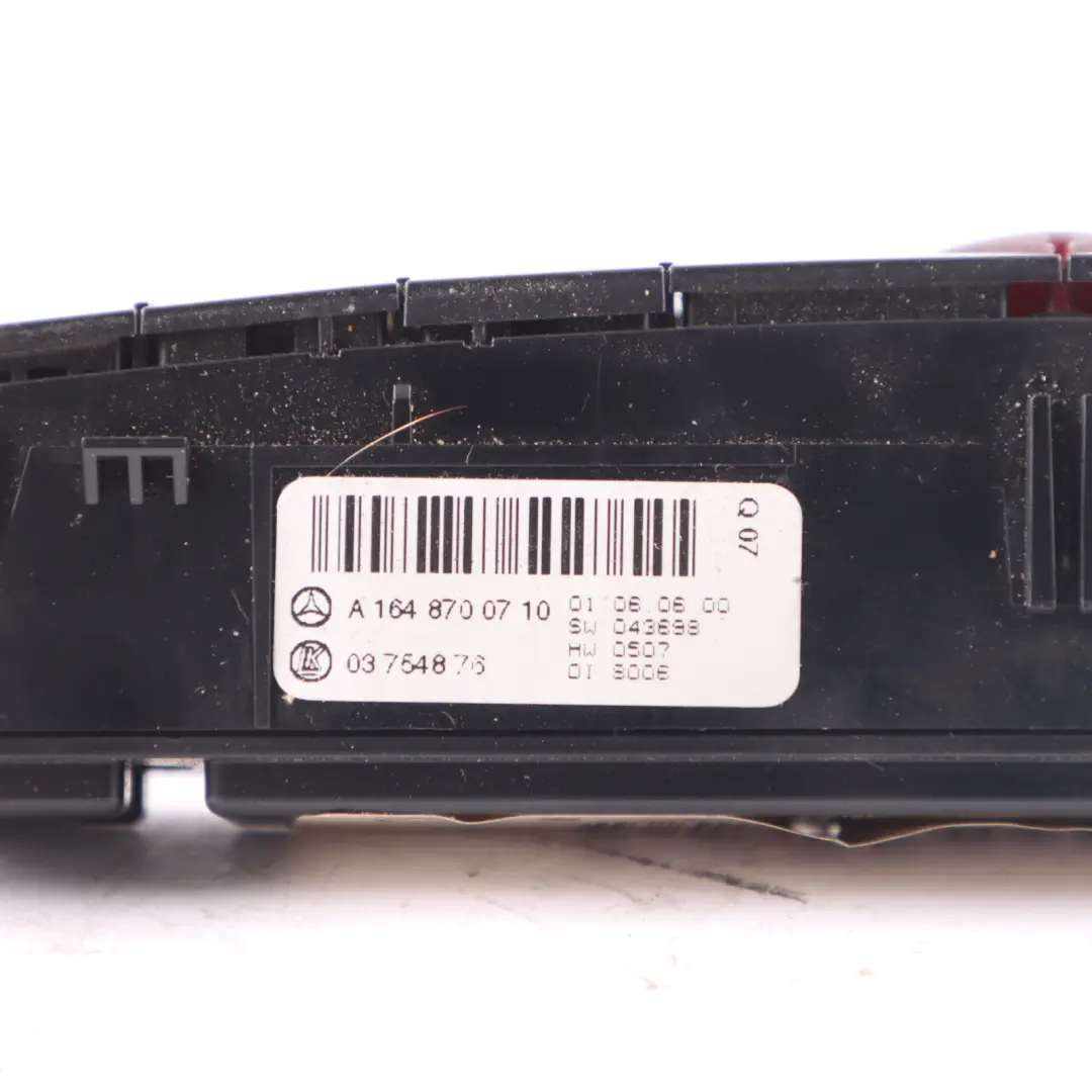 Mercedes W164 Interruptor Botón Control Asiento Calefactado - SKU A1648700710 - Número de pieza A1648700710