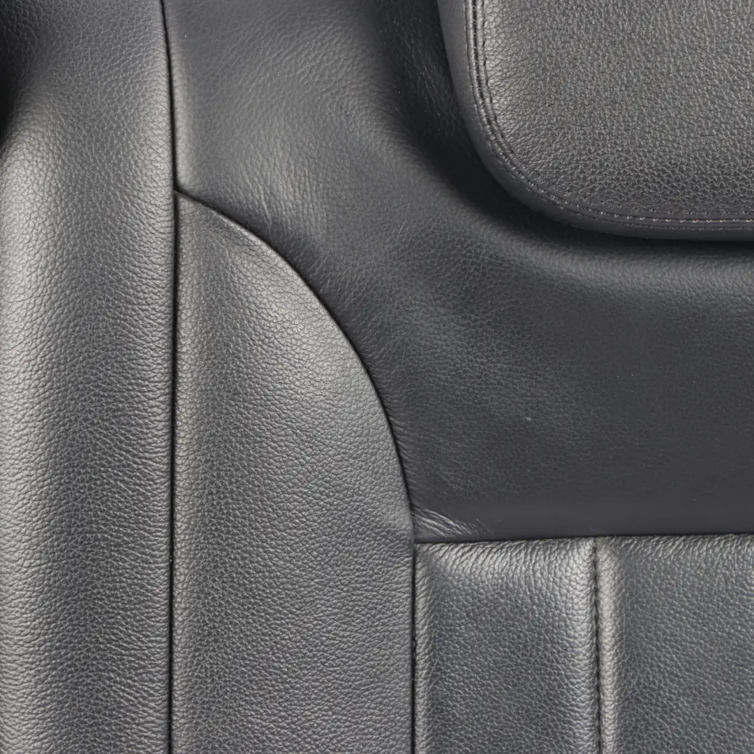Backrest Back Cover Rear Left N/S Black Leather to Mercedes ML W164 Seat with Part number A1649202947 Mercedes ML W164 Seat Backrest Back Cover Rear Left N/S Black Leather - SKU A1649202947 - Part number A1649202947