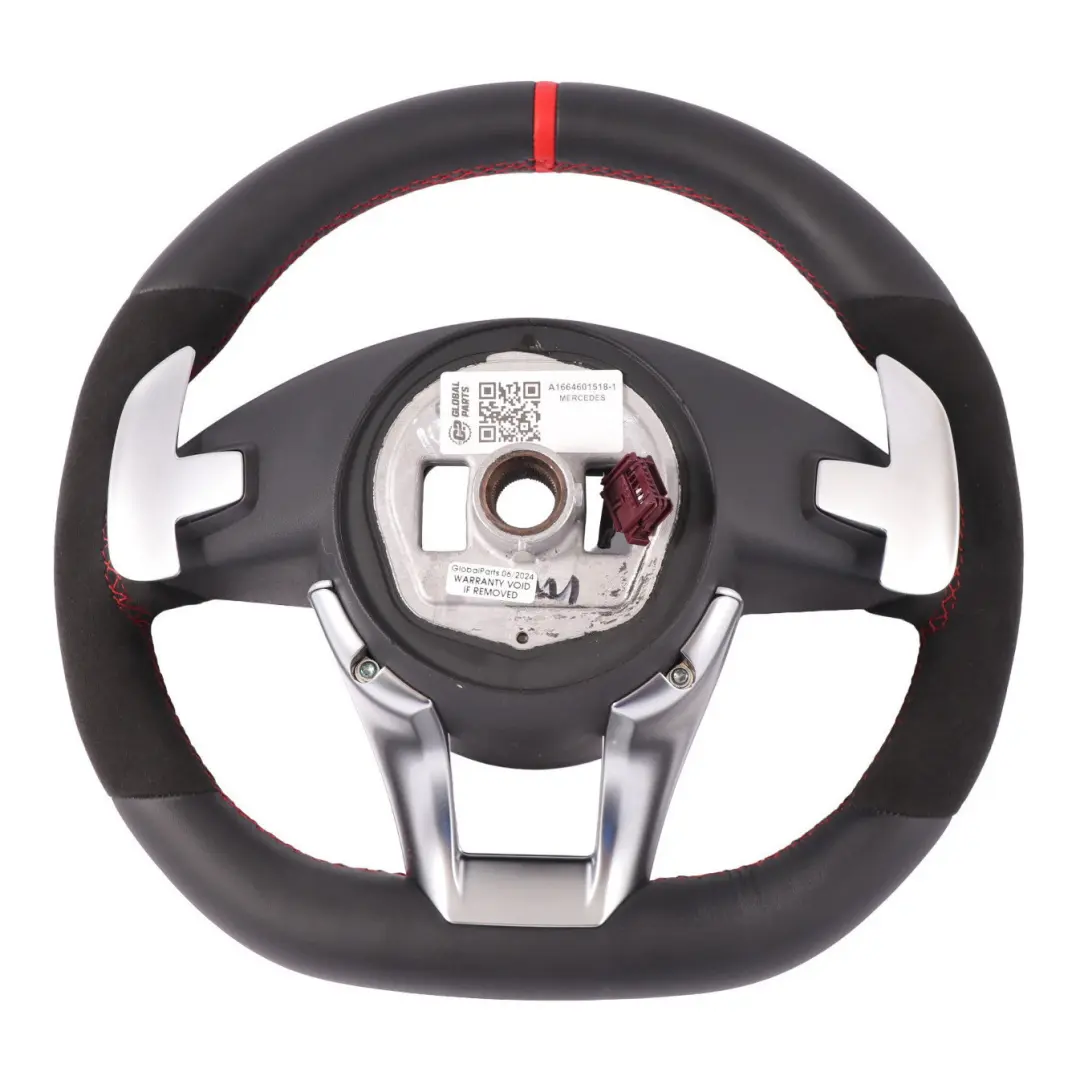 Volant Mercedes C117 W176 AMG NEUF Cuir Noir Alcantara Avec Palettes Changement pour à propos du numéro de pièce A1664601518 Volant Mercedes C117 W176 AMG NEUF Cuir Noir Alcantara Avec Palettes Changement - SKU A1664601518-1 - Numéro de pièce A1664601518