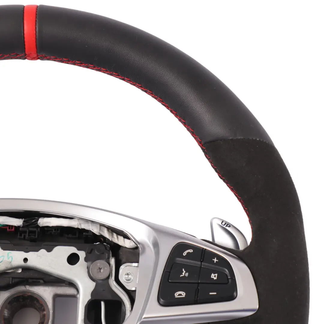 Steering Wheel Mercedes C117 W176 AMG NEW Black Leather Alcantara Paddle Shift  - SKU A1664601518-1 - Part number A1664601518