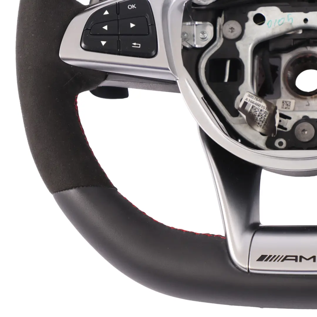  Volant Mercedes C117 W176 AMG NEUF Cuir Noir Alcantara Avec Palettes Changement - SKU A1664601518-1 - Numéro de pièce A1664601518