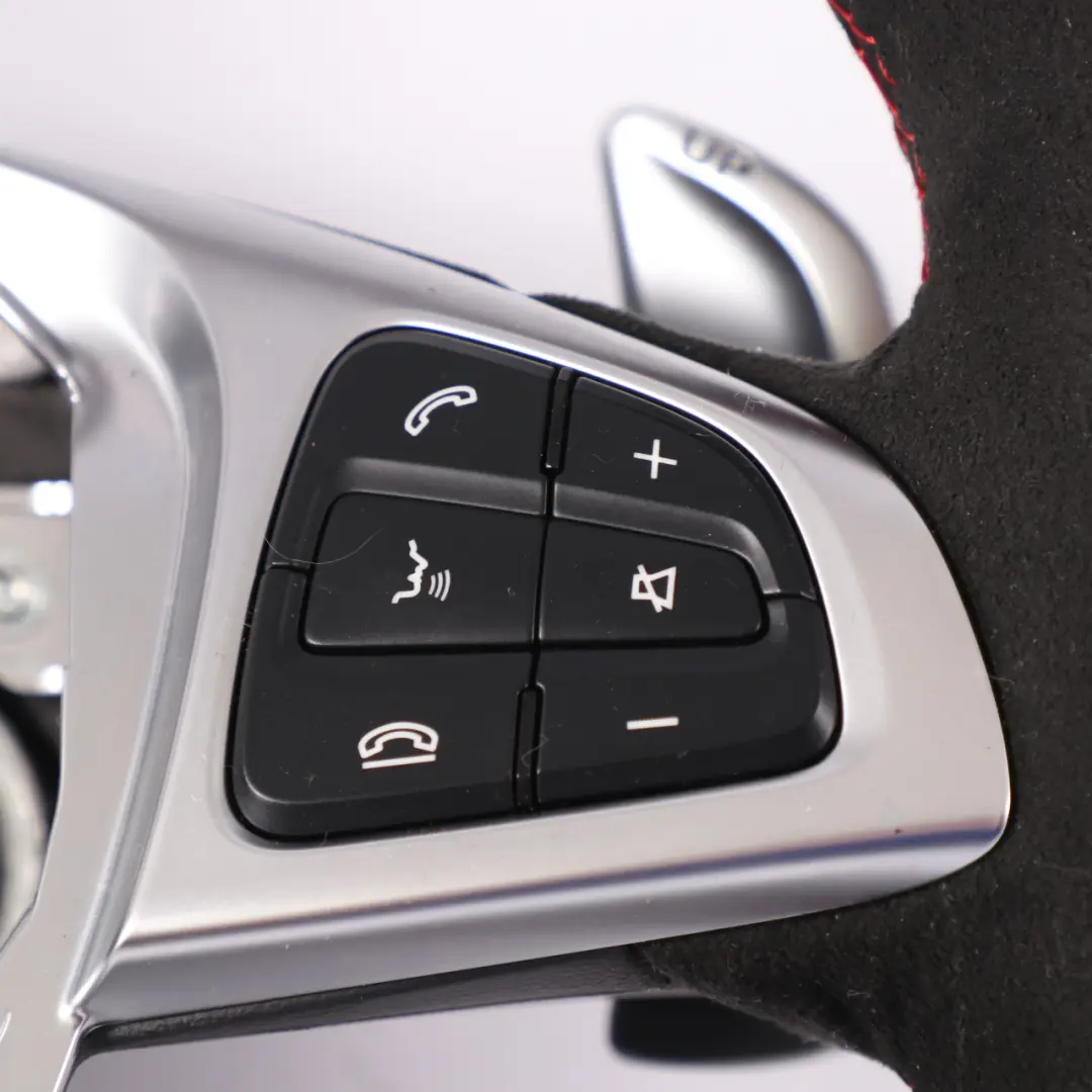 NUEVO Cuero Negro Alcantara Palanca Cambio para Volante Mercedes C117 W166 W176 AMG con número de pieza A1664601518 Volante Mercedes C117 W166 W176 AMG NUEVO Cuero Negro Alcantara Palanca Cambio - SKU A1664601518-1 - Número de pieza A1664601518