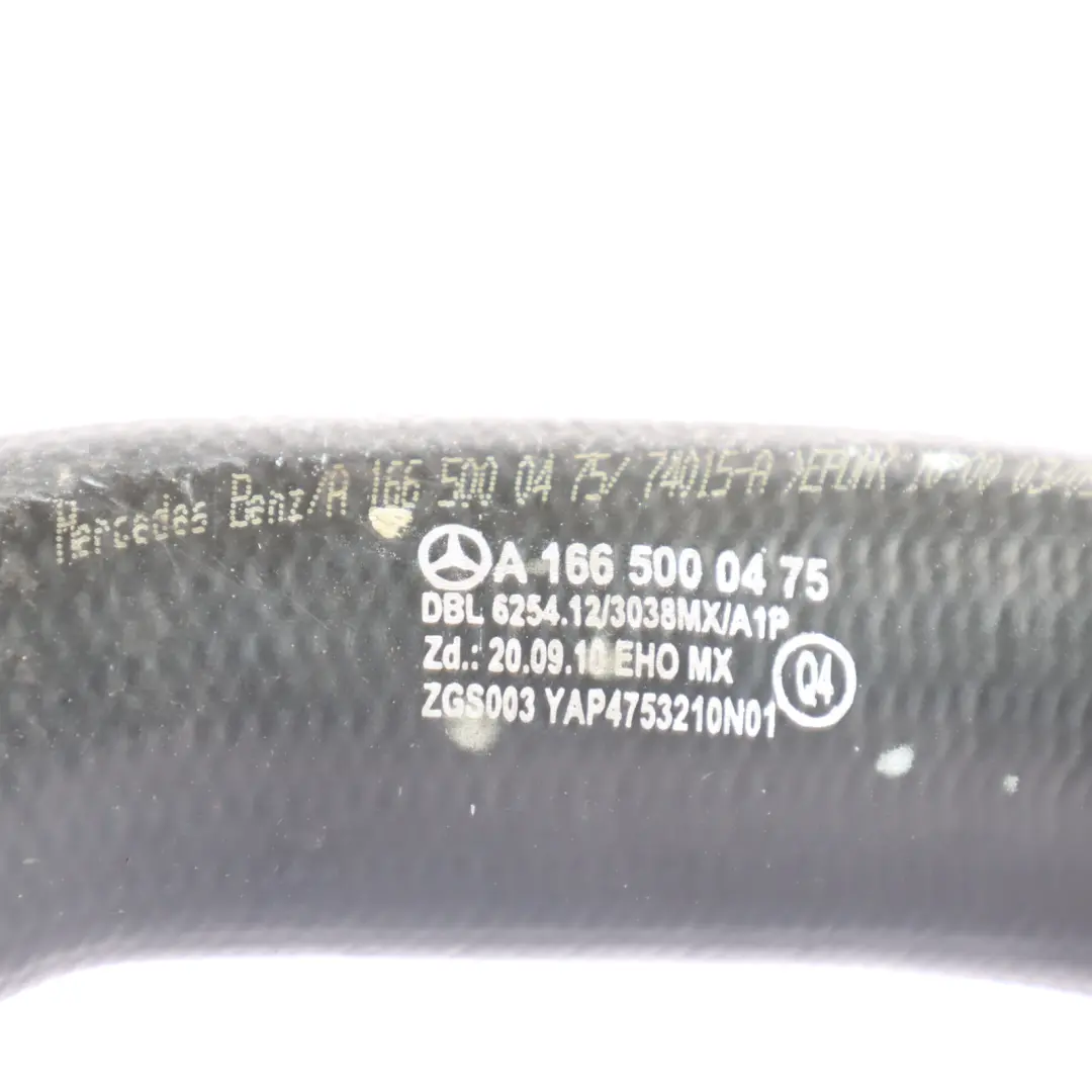 Coolant Hose Mercedes W166 Diesel OM642 Radiator Water Hose Left N/S to with Part number A1665000475 Coolant Hose Mercedes W166 Diesel OM642 Radiator Water Hose Left N/S - SKU A1665000475 - Part number A1665000475