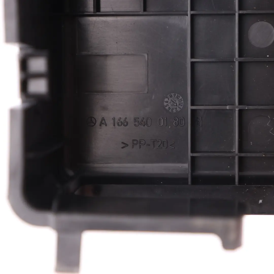 Fuse Box Relay Cover Shield Cap Trim to Mercedes W166 with Part number A1665400180 Mercedes W166 Fuse Box Relay Cover Shield Cap Trim - SKU A1665400180 - Part number A1665400180