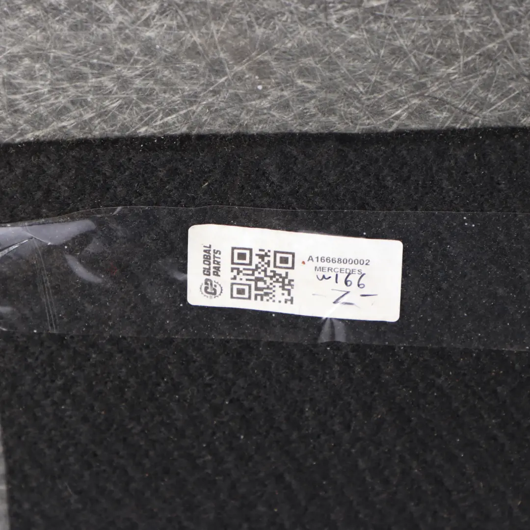 Trunk Floor Cover Mat Liner Carpet Black to Mercedes ML W166 with Part number A1666800002 Mercedes ML W166 Trunk Floor Cover Mat Liner Carpet Black - SKU A1666800002 - Part number A1666800002