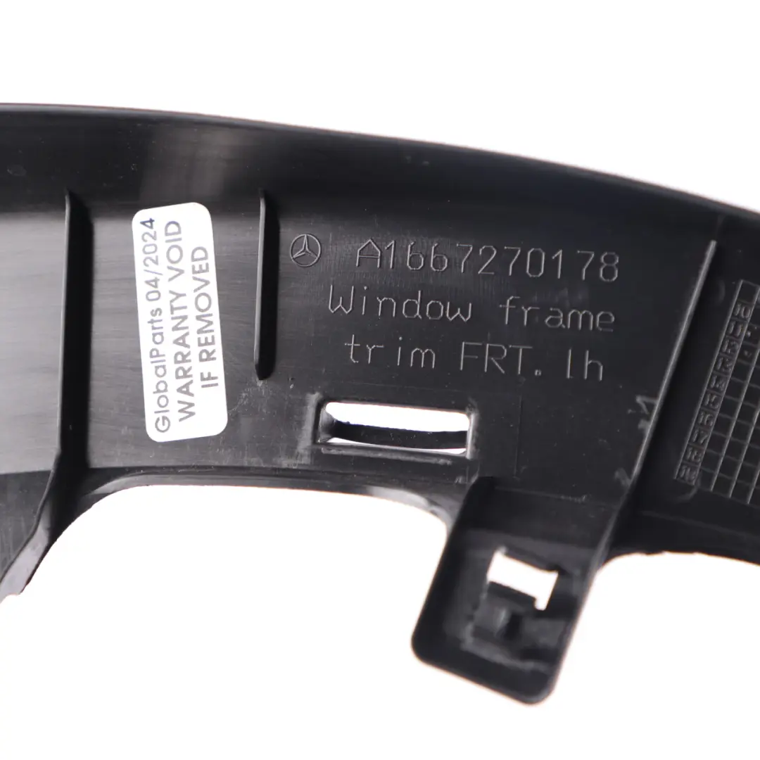 Ventana Delantera Puerta Izquierda Embellecedor para Mercedes W166 Marco con número de pieza A1667270178 Mercedes W166 Marco Ventana Delantera Puerta Izquierda Embellecedor - SKU A1667270178 - Número de pieza A1667270178