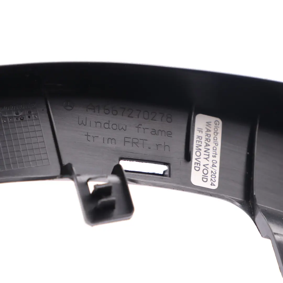 Window Frame Mercedes ML W166 Front Door Right Trim Black to with Part number A1667270278 Window Frame Mercedes ML W166 Front Door Right Trim Black - SKU A1667270278 - Part number A1667270278
