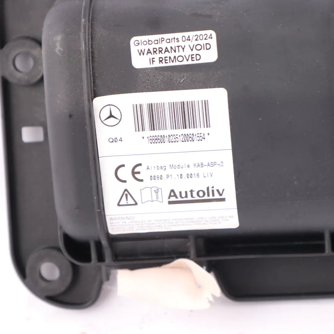 Mercedes ML W166 Dashboard Front Knee Protection Air Module - SKU A1668600102 - Part number A1668600102