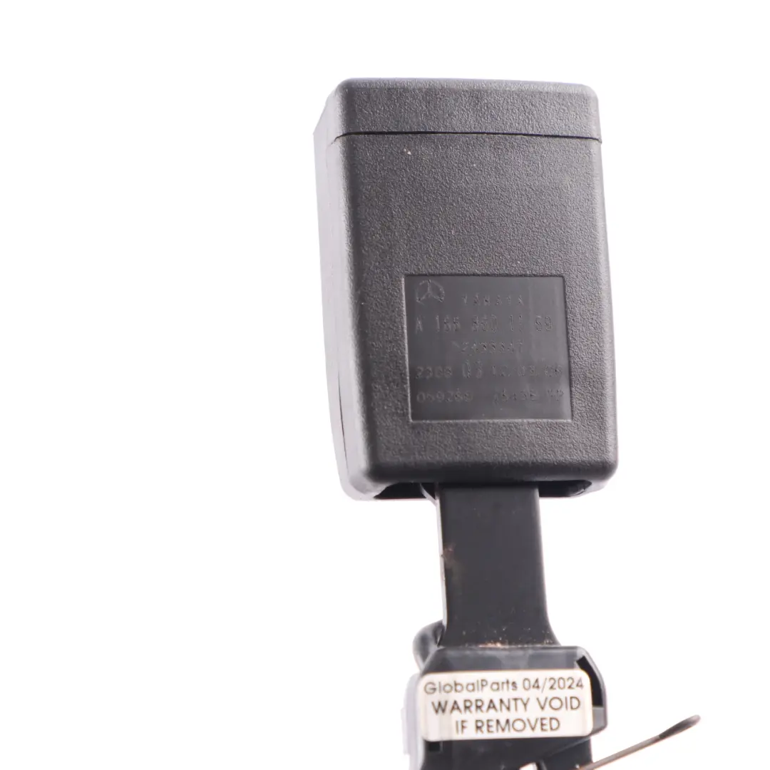 Mercedes W166 Rear Seat Belt Latch Centre Lower Buckle Catch Black - SKU A1668601169 - Part number A1668601169