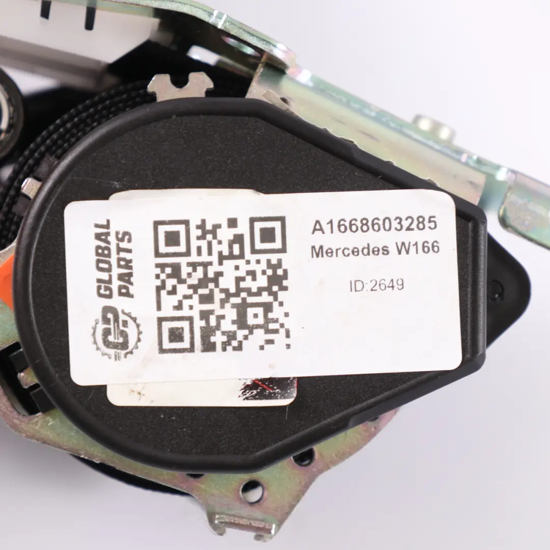 Sedile posteriore Cintura di sicurezza destra Nero per Mercedes ML W166 con numero di parte A1668603285 Mercedes ML W166 Sedile posteriore Cintura di sicurezza destra Nero - SKU A1668603285 - Numero di parte A1668603285
