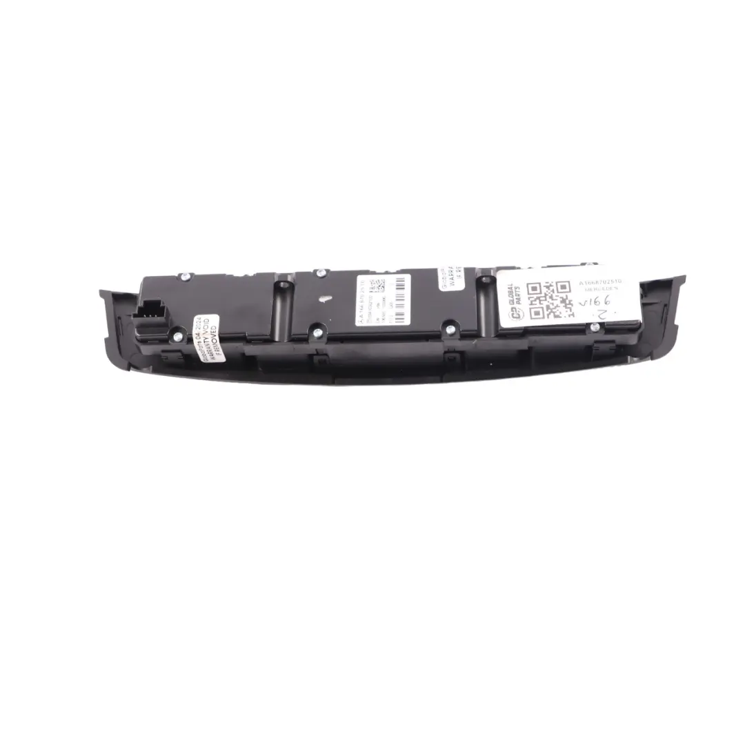 Mercedes ML W166 Pannello Interruttori Riscaldamento Sedili - SKU A1668702510 - Numero di parte A1668702510