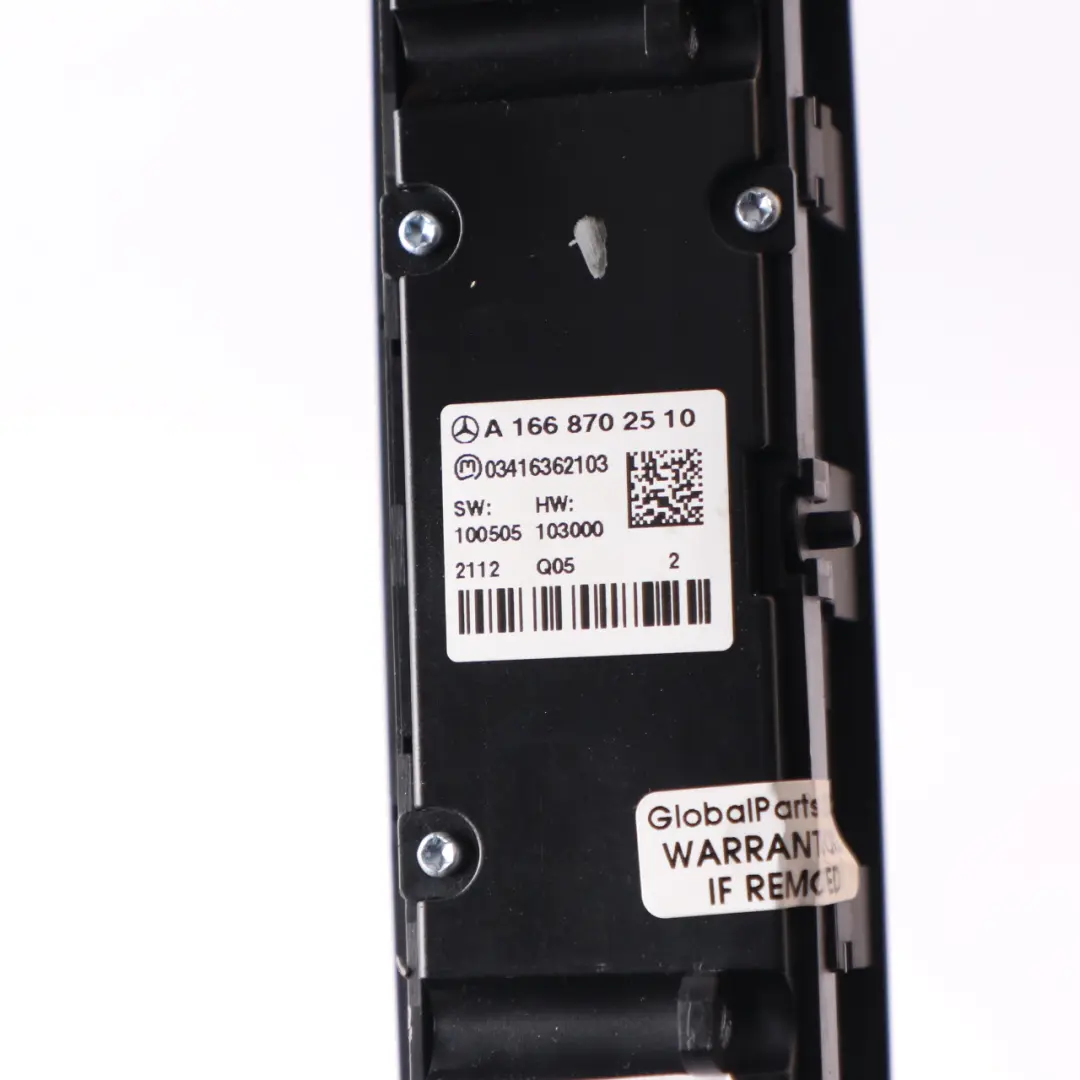 Mercedes ML W166 Pannello Interruttori Riscaldamento Sedili - SKU A1668702510 - Numero di parte A1668702510