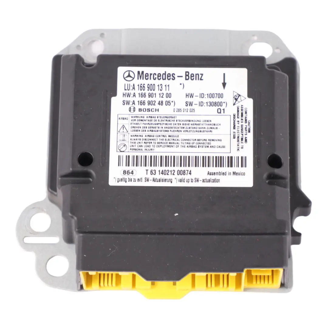 Modulo aria Mercedes ML W166 Sicurezza interna Modulo controllo SRS per con numero di parte A1669001311 Modulo aria Mercedes ML W166 Sicurezza interna Modulo controllo SRS - SKU A1669001311 - Numero di parte A1669001311