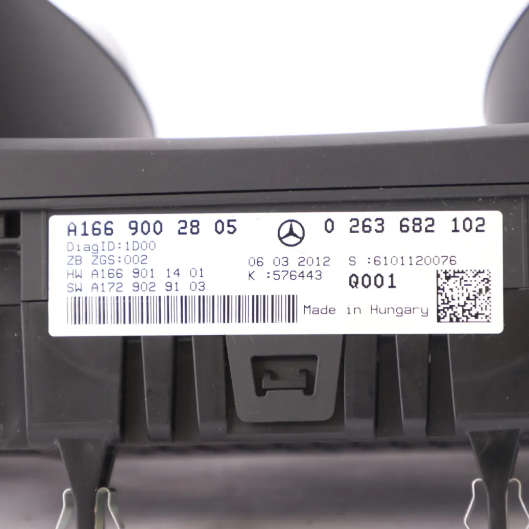 Instrument Cluster Spedometer Gauges Automatic to Mercedes W166 Diesel with Part number A1669002805 Mercedes W166 Diesel Instrument Cluster Spedometer Gauges Automatic - SKU rhd-A1669002805 - Part number A1669002805