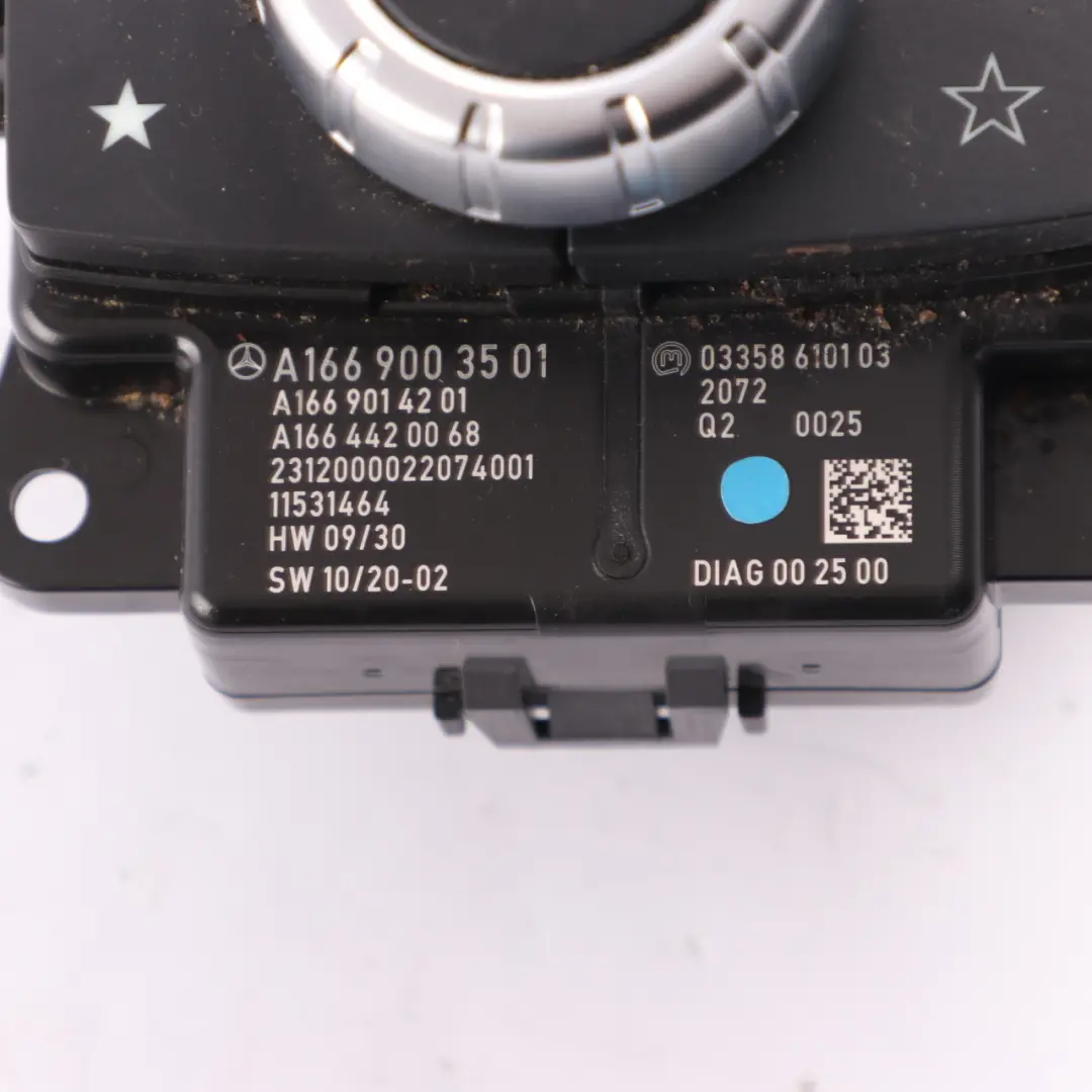 Schalter Drehwähler Controller Navigation Radio für Mercedes W166 mit Teilenummer A1669003501 Mercedes W166 Schalter Drehwähler Controller Navigation Radio - SKU A1669003501 - Teilenummer A1669003501