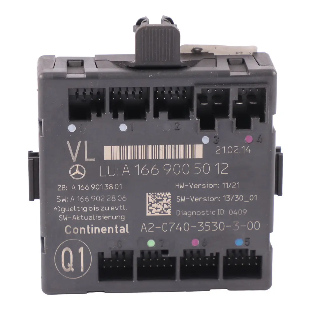 Mercedes W166 Modulo porta anteriore sinistra Unità controllo ECU A1669005012