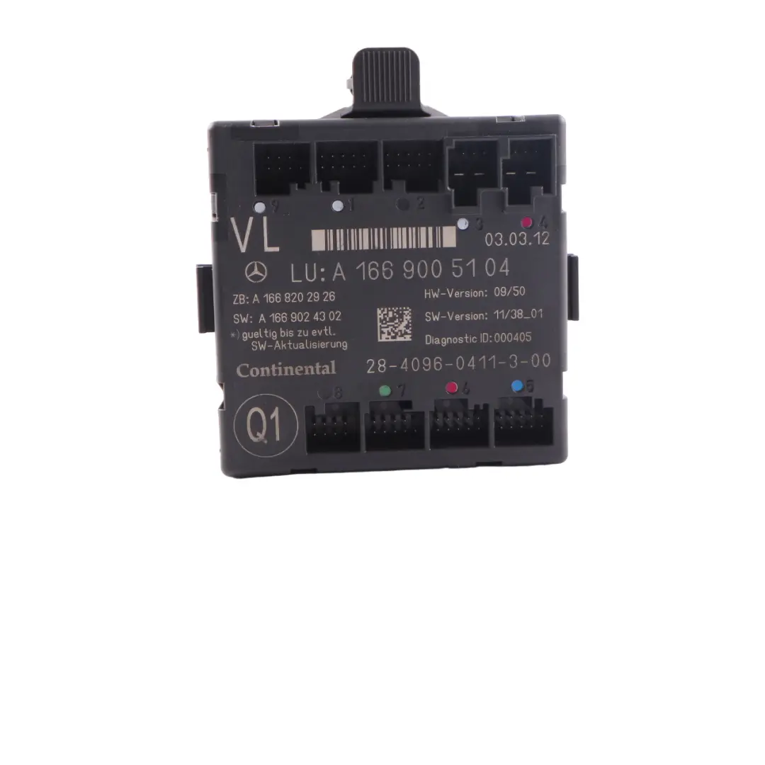  Door Module Mercedes ML W166 W242 W246 Front Left N/S Control Unit - SKU A1669005104 - Part number A1669005104