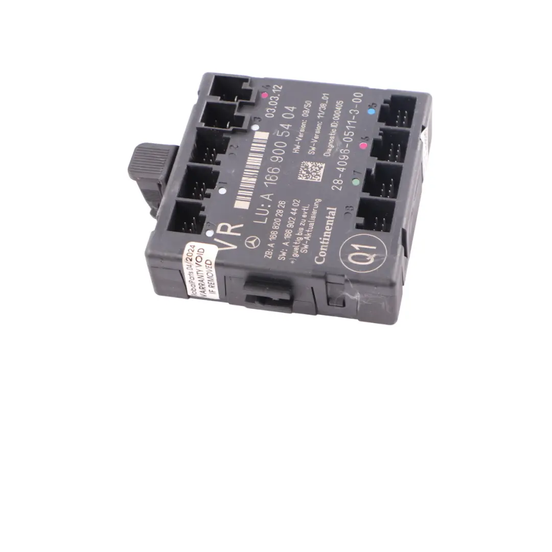 Door Module Front Right O/S Control Unit ECU to Mercedes W166 W246 with Part number A1669005404 Mercedes W166 W246 Door Module Front Right O/S Control Unit ECU - SKU A1669005404 - Part number A1669005404