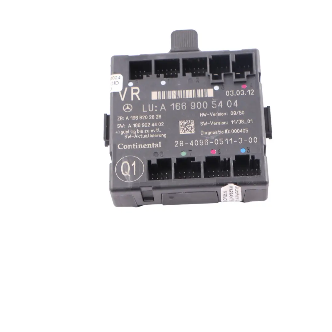 Door Module Front Right O/S Control Unit ECU to Mercedes W166 W246 with Part number A1669005404 Mercedes W166 W246 Door Module Front Right O/S Control Unit ECU - SKU A1669005404 - Part number A1669005404