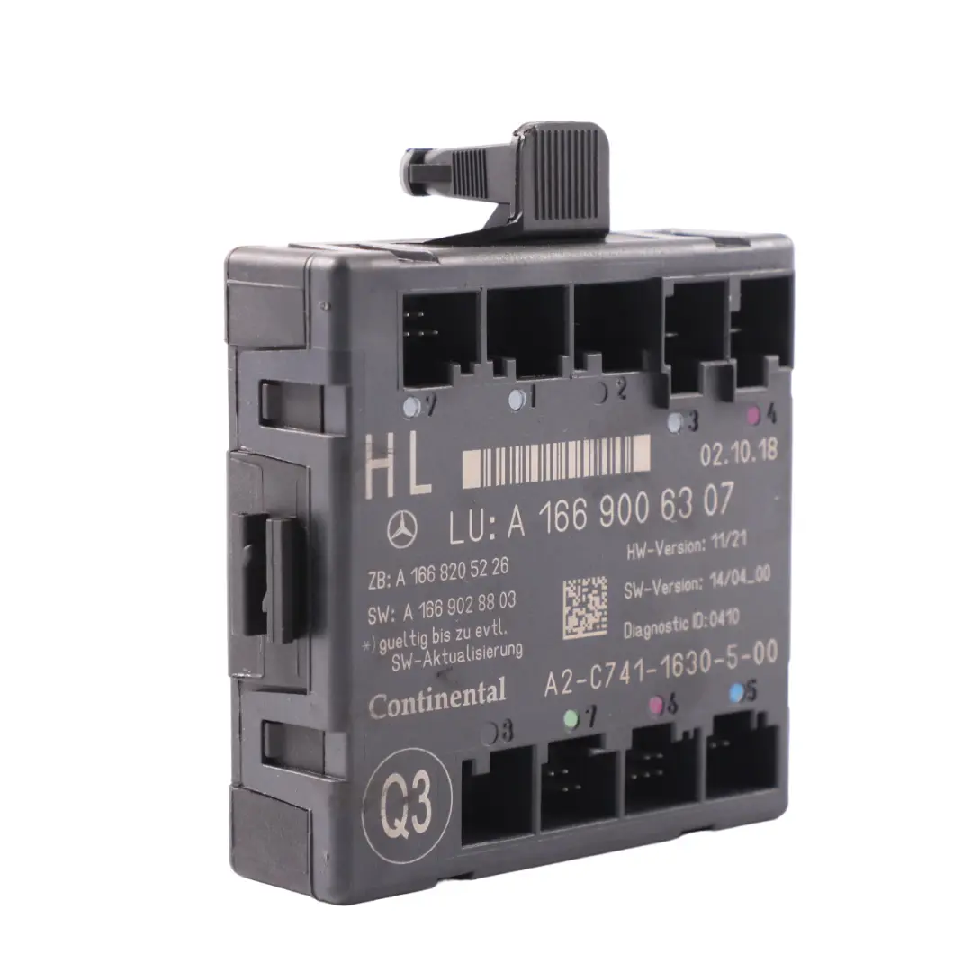 Módulo de control de la puerta trasera izquierda para Mercedes GLE C292 ML W166 con número de pieza A1669006307 Mercedes GLE C292 ML W166 Módulo de control de la puerta trasera izquierda - SKU A1669006307 - Número de pieza A1669006307