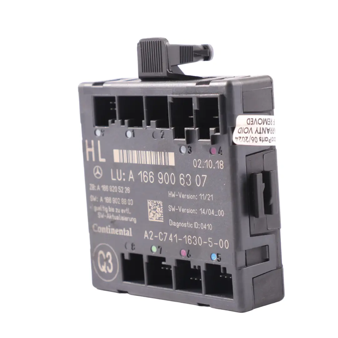Mercedes GLE C292 ML W166 Door Control Module Rear Left N/S - SKU A1669006307 - Part number A1669006307