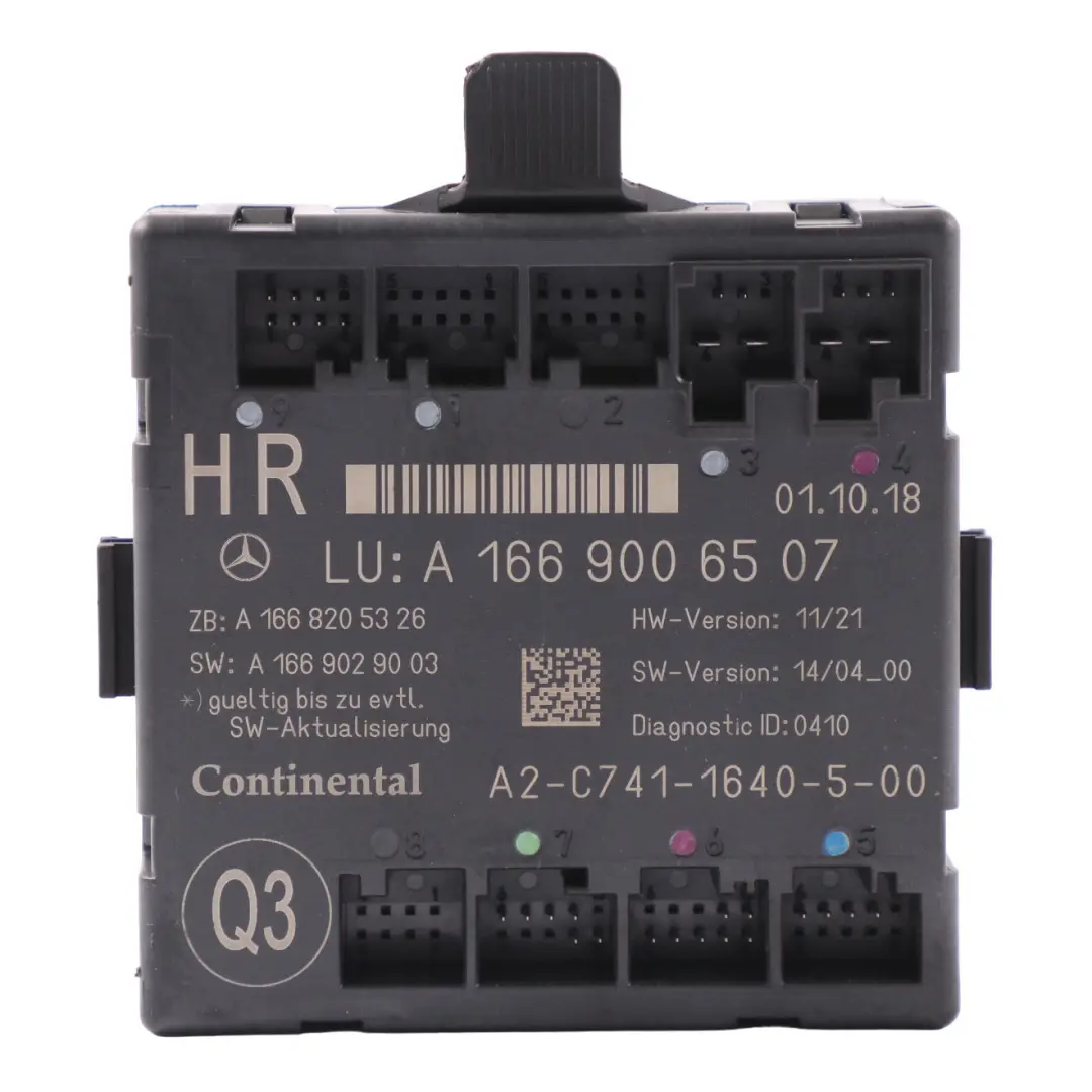  Türmodul Mercedes ML W166 C292 Hinten rechts Türsteuergerät - SKU A1669006507 - Teilenummer A1669006507