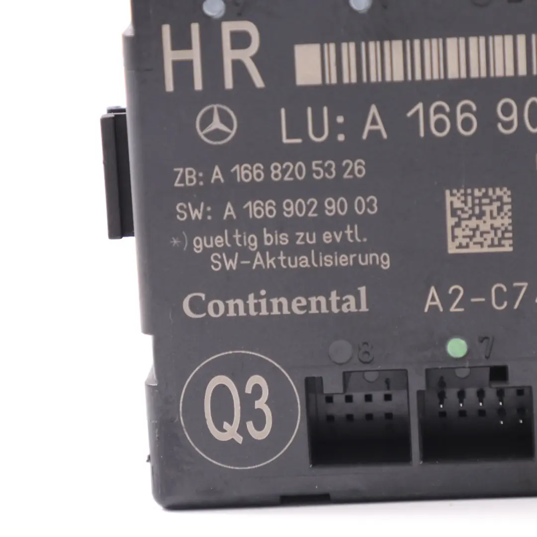  Türmodul Mercedes ML W166 C292 Hinten rechts Türsteuergerät - SKU A1669006507 - Teilenummer A1669006507