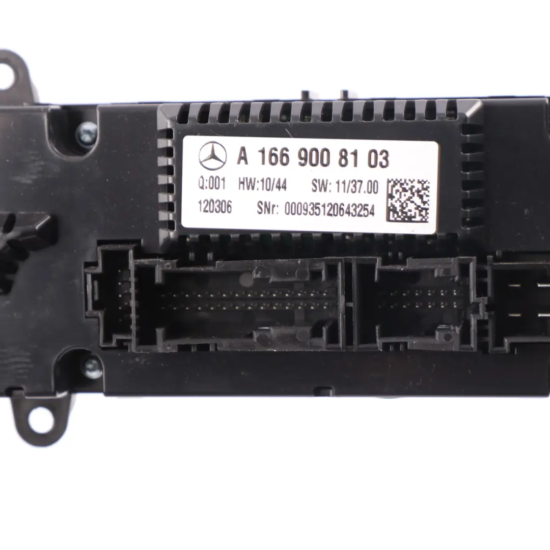 Mercedes ML W166 Air Conditioning A/C Heater Switch Control Panel - SKU A1669008103 - Part number A1669008103