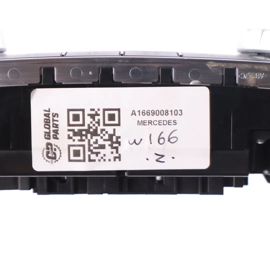Conditioning A/C Heater Switch Control Panel to Mercedes ML W166 Air with Part number A1669008103 Mercedes ML W166 Air Conditioning A/C Heater Switch Control Panel - SKU A1669008103 - Part number A1669008103