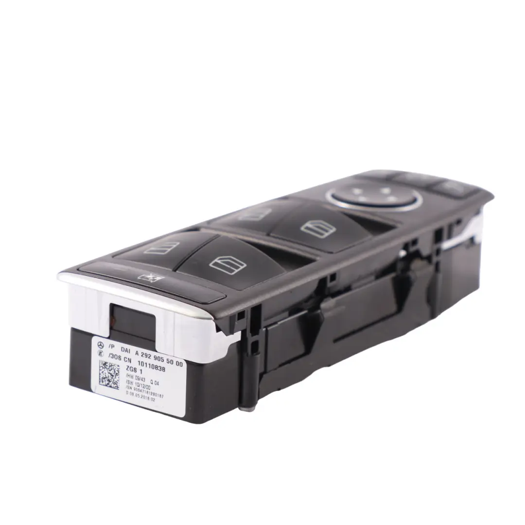 Interruttore controllo alzacristalli elettrici guida A2929055000 per Mercedes W176 con numero di parte A1669054400 Mercedes W176 Interruttore controllo alzacristalli elettrici guida A2929055000 - SKU A1669054400-3 - Numero di parte A1669054400