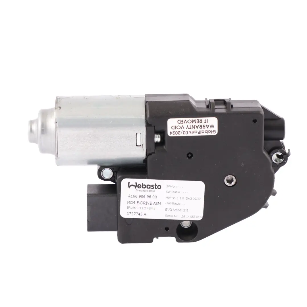 Sonnenrollo Motor Panorama-Schiebedach für Mercedes ML W166 mit Teilenummer A1669069600 Mercedes ML W166 Sonnenrollo Motor Panorama-Schiebedach - SKU A1669069600 - Teilenummer A1669069600