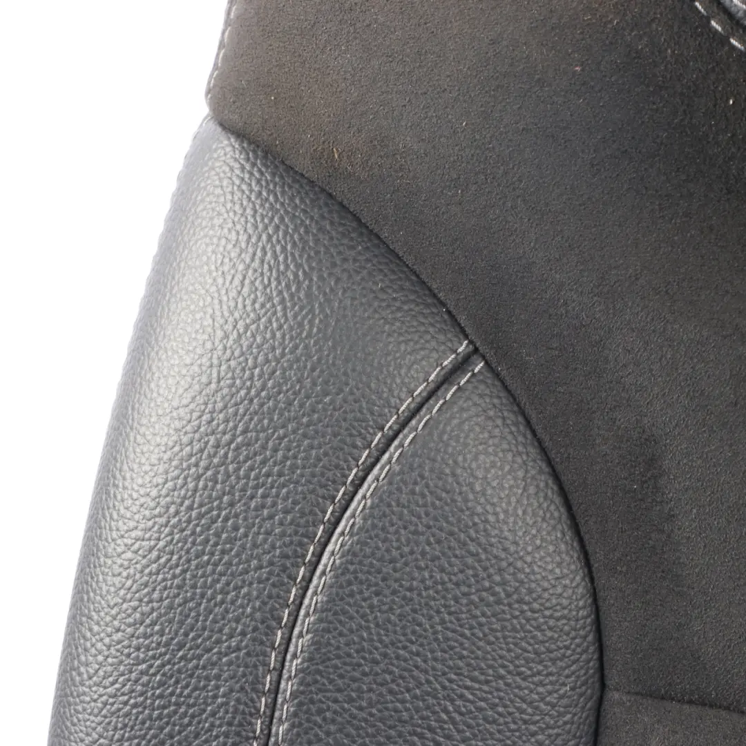 Mercedes W166 Rear Seat Backrest Right O/S Cover Cloth Imitation Leather Black - SKU A1669201047 - Part number A1669201047