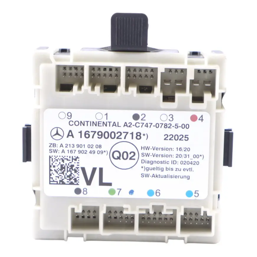 Modulo porta anteriore sinistro Unità controllo per Mercedes W205 W213 con numero di parte A1679002718 Mercedes W205 W213 Modulo porta anteriore sinistro Unità controllo - SKU A1679002718 - Numero di parte A1679002718